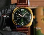 The latest replica Panerai Radium Mille series gold case green dial watch 